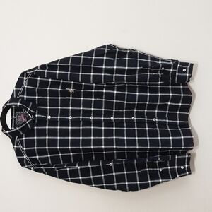 Mutfi men's shirt oll tab long sleeves casual button down linen blend plaid 3XL